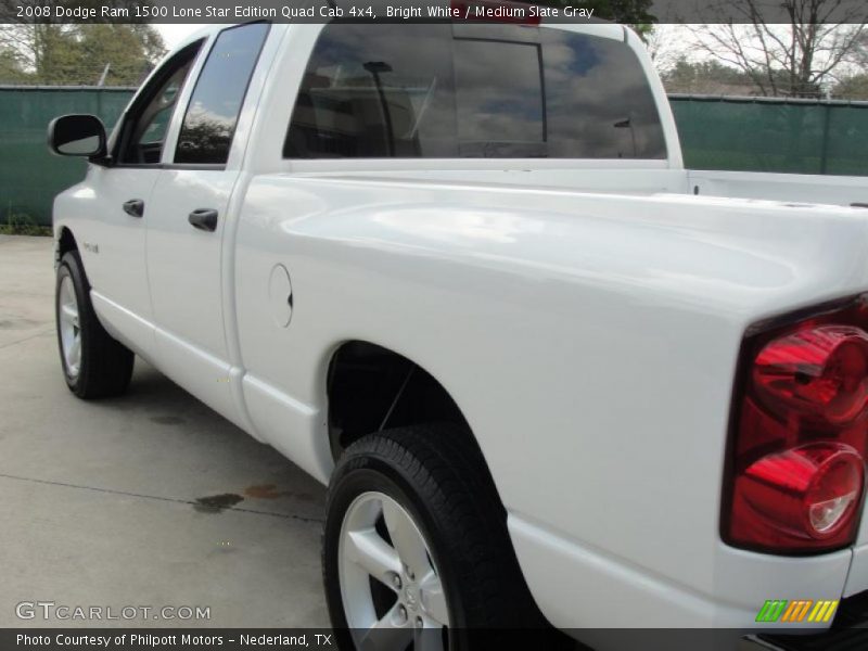 Bright White / Medium Slate Gray 2008 Dodge Ram 1500 Lone Star Edition Quad Cab 4x4