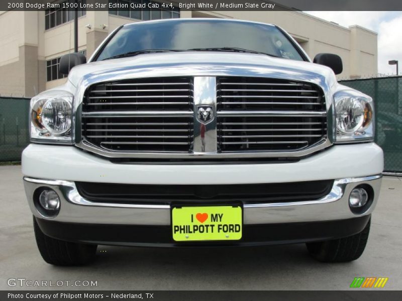 Bright White / Medium Slate Gray 2008 Dodge Ram 1500 Lone Star Edition Quad Cab 4x4