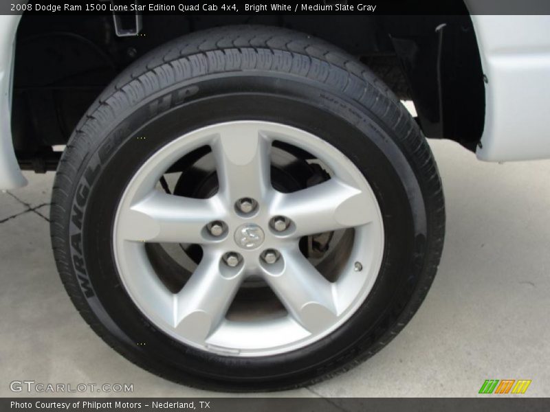 Bright White / Medium Slate Gray 2008 Dodge Ram 1500 Lone Star Edition Quad Cab 4x4