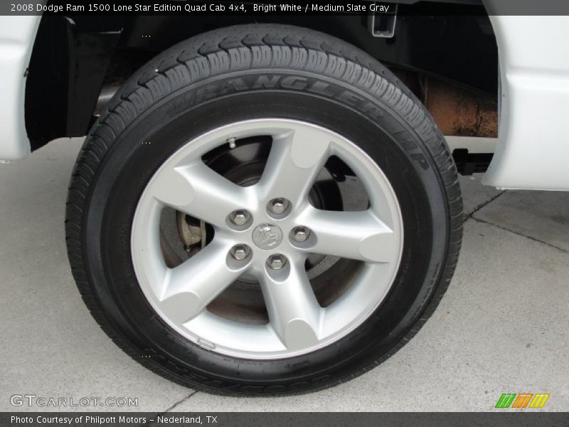 Bright White / Medium Slate Gray 2008 Dodge Ram 1500 Lone Star Edition Quad Cab 4x4