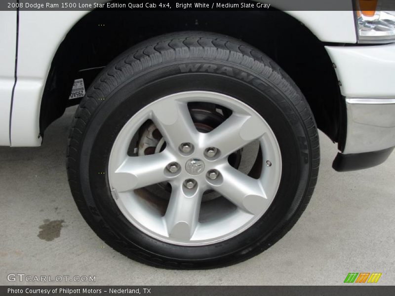 Bright White / Medium Slate Gray 2008 Dodge Ram 1500 Lone Star Edition Quad Cab 4x4