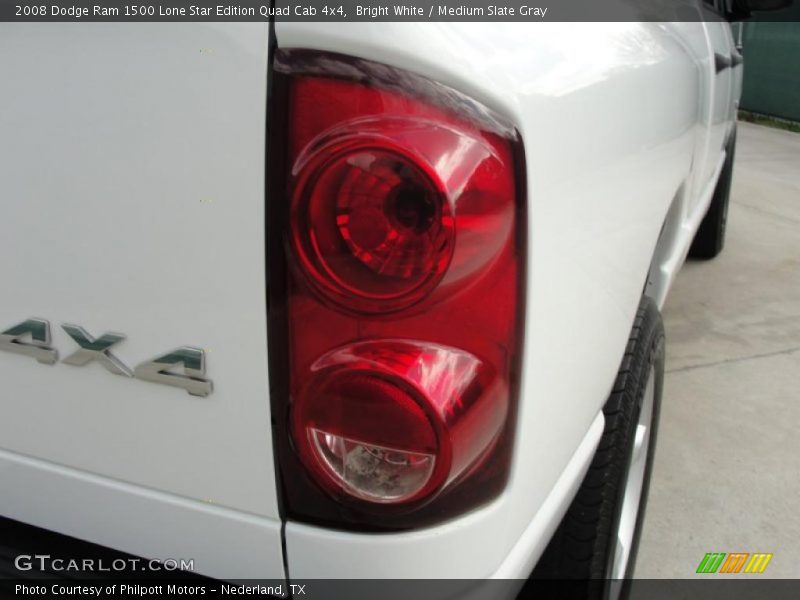 Bright White / Medium Slate Gray 2008 Dodge Ram 1500 Lone Star Edition Quad Cab 4x4