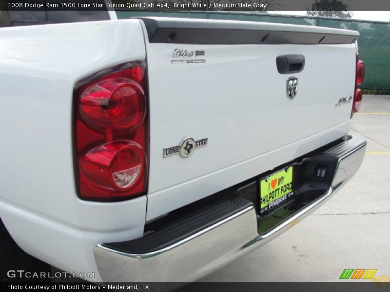 Bright White / Medium Slate Gray 2008 Dodge Ram 1500 Lone Star Edition Quad Cab 4x4