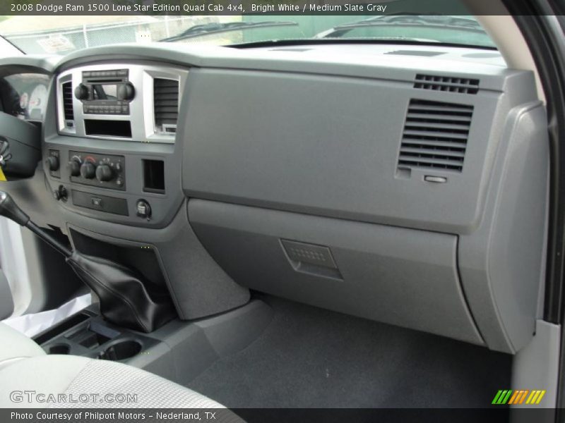 Bright White / Medium Slate Gray 2008 Dodge Ram 1500 Lone Star Edition Quad Cab 4x4