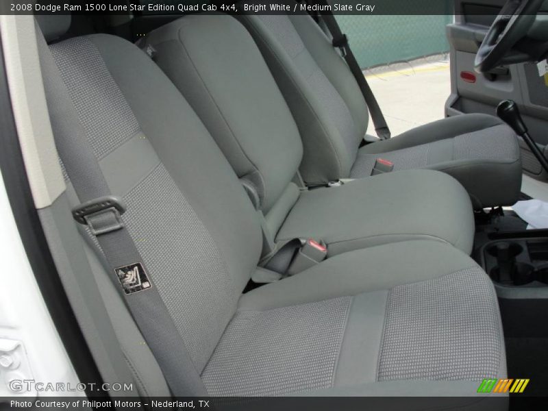 Bright White / Medium Slate Gray 2008 Dodge Ram 1500 Lone Star Edition Quad Cab 4x4