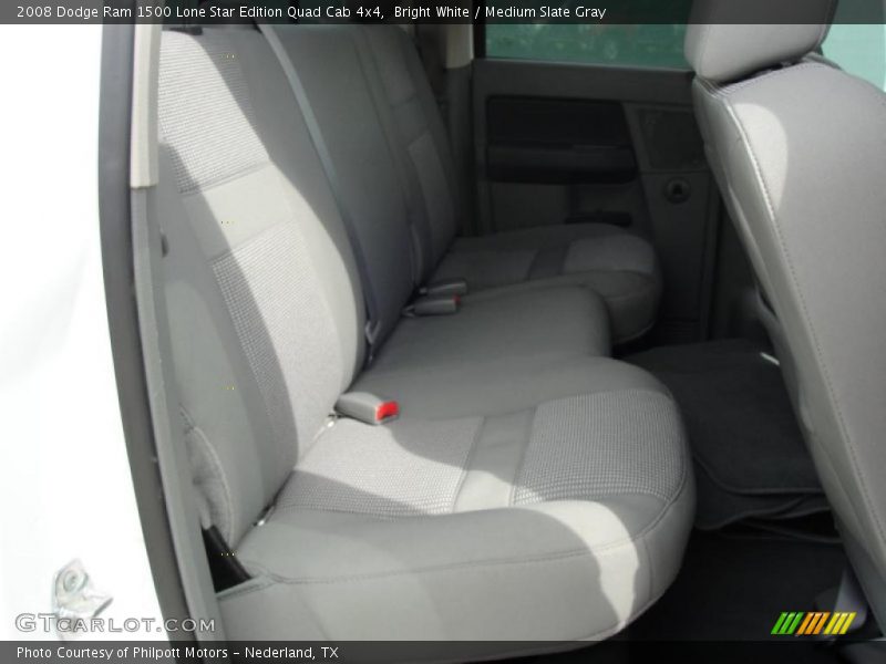 Bright White / Medium Slate Gray 2008 Dodge Ram 1500 Lone Star Edition Quad Cab 4x4