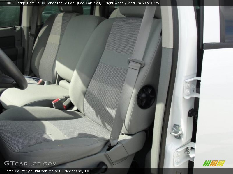 Bright White / Medium Slate Gray 2008 Dodge Ram 1500 Lone Star Edition Quad Cab 4x4