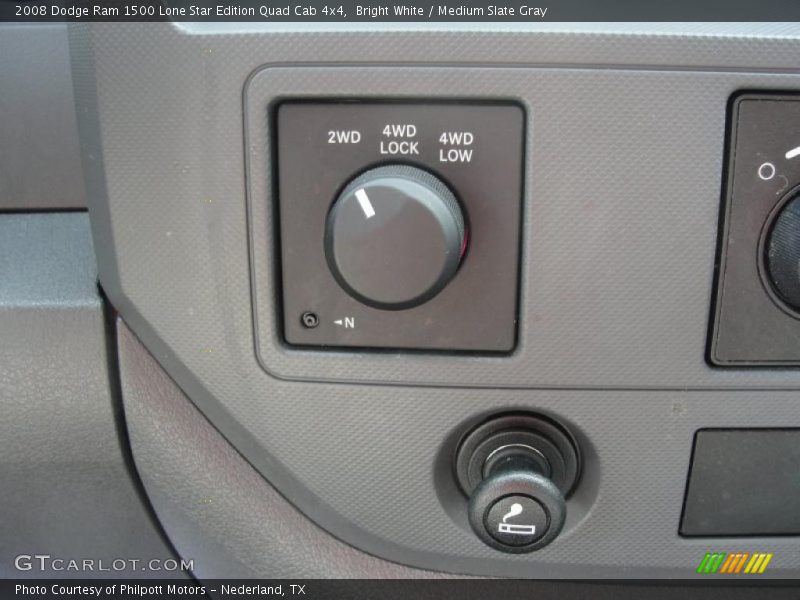 Bright White / Medium Slate Gray 2008 Dodge Ram 1500 Lone Star Edition Quad Cab 4x4