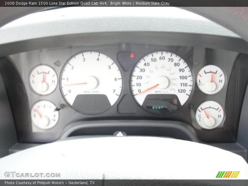Bright White / Medium Slate Gray 2008 Dodge Ram 1500 Lone Star Edition Quad Cab 4x4