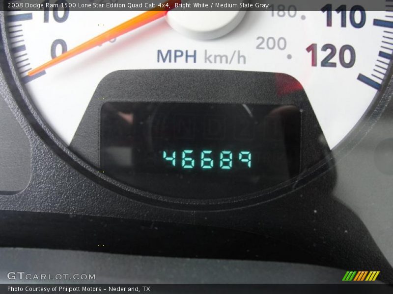Bright White / Medium Slate Gray 2008 Dodge Ram 1500 Lone Star Edition Quad Cab 4x4