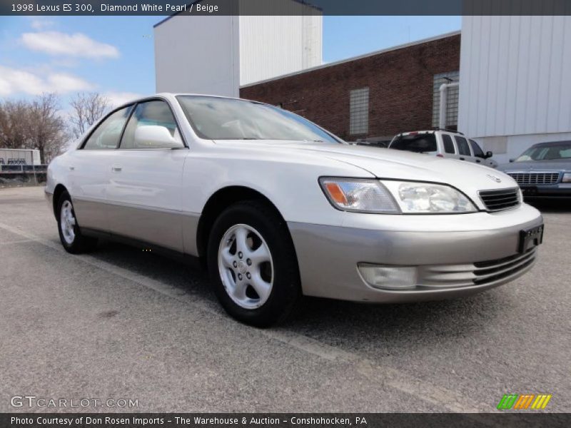Diamond White Pearl / Beige 1998 Lexus ES 300