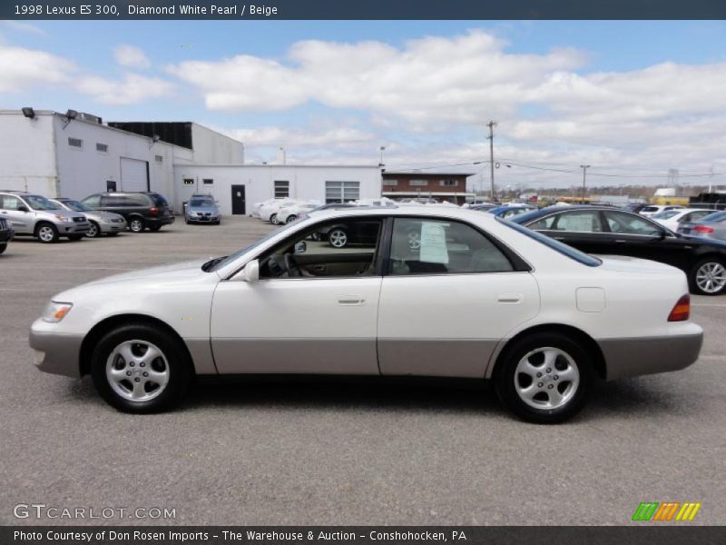 Diamond White Pearl / Beige 1998 Lexus ES 300