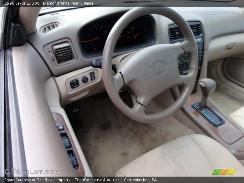 Diamond White Pearl / Beige 1998 Lexus ES 300