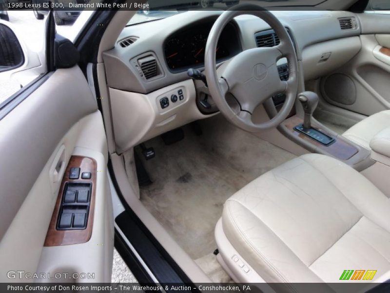 Diamond White Pearl / Beige 1998 Lexus ES 300