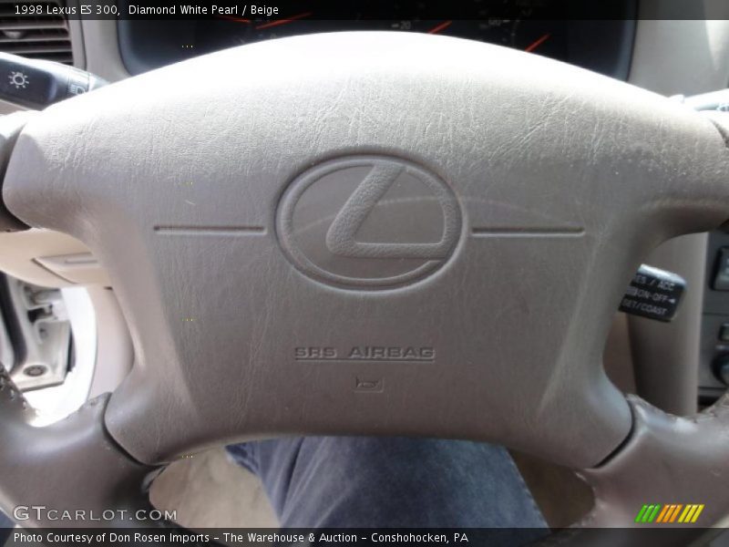 Diamond White Pearl / Beige 1998 Lexus ES 300
