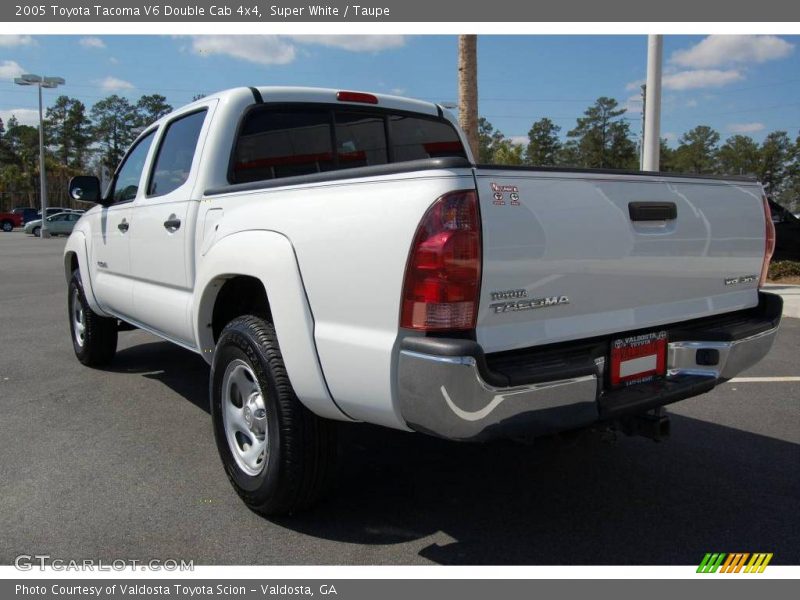 Super White / Taupe 2005 Toyota Tacoma V6 Double Cab 4x4