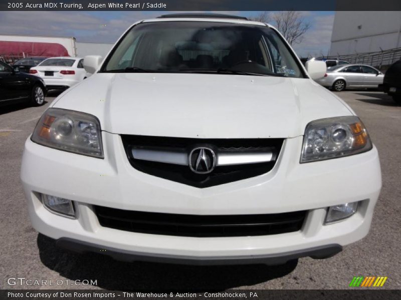 Aspen White Pearl / Saddle 2005 Acura MDX Touring