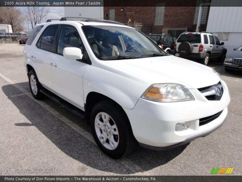 Aspen White Pearl / Saddle 2005 Acura MDX Touring