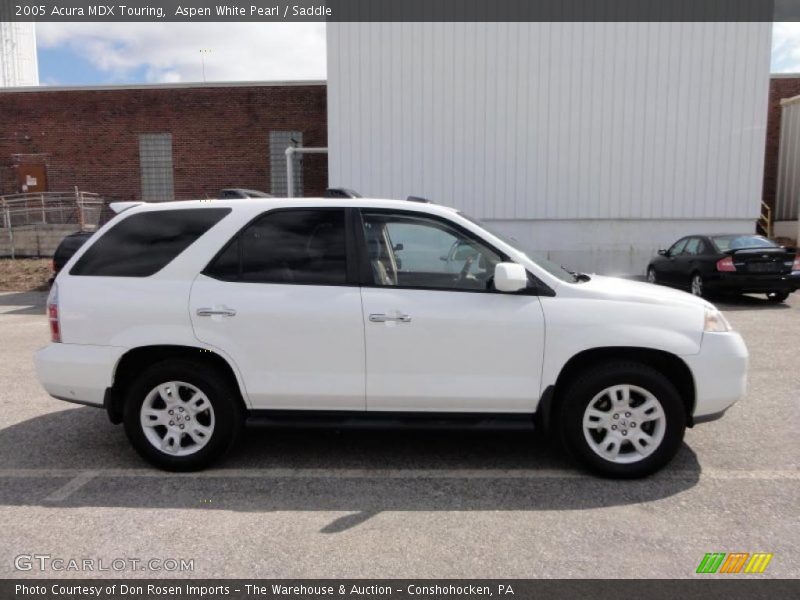 Aspen White Pearl / Saddle 2005 Acura MDX Touring
