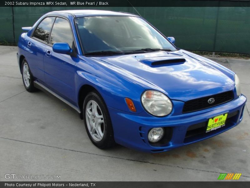 WR Blue Pearl / Black 2002 Subaru Impreza WRX Sedan