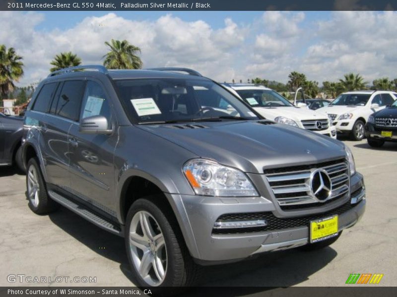 Palladium Silver Metallic / Black 2011 Mercedes-Benz GL 550 4Matic