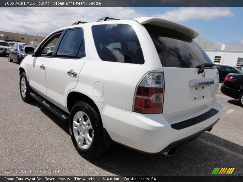 Aspen White Pearl / Saddle 2005 Acura MDX Touring