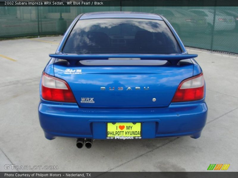 WR Blue Pearl / Black 2002 Subaru Impreza WRX Sedan