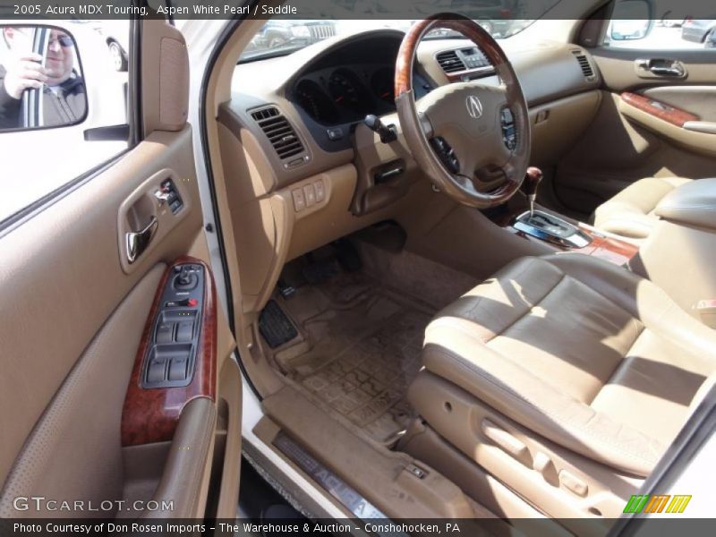 Aspen White Pearl / Saddle 2005 Acura MDX Touring