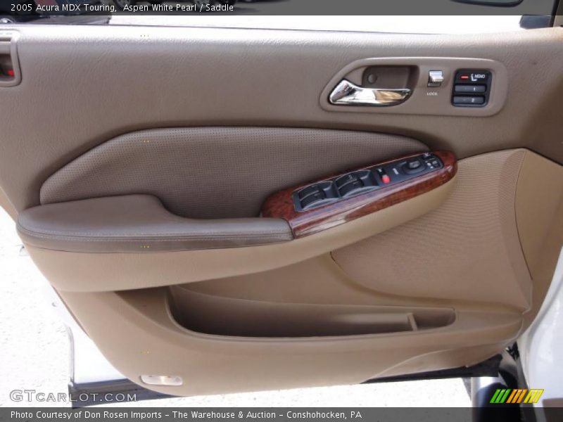 Aspen White Pearl / Saddle 2005 Acura MDX Touring
