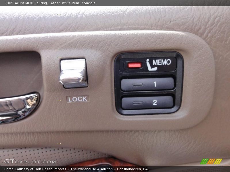 Aspen White Pearl / Saddle 2005 Acura MDX Touring