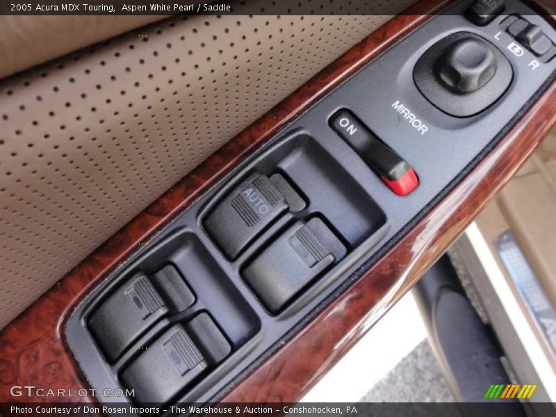 Aspen White Pearl / Saddle 2005 Acura MDX Touring