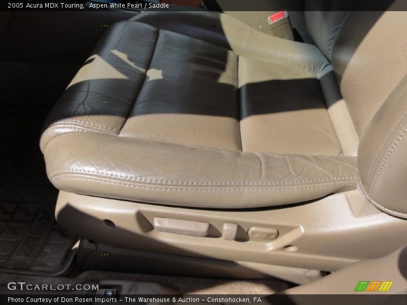 Aspen White Pearl / Saddle 2005 Acura MDX Touring