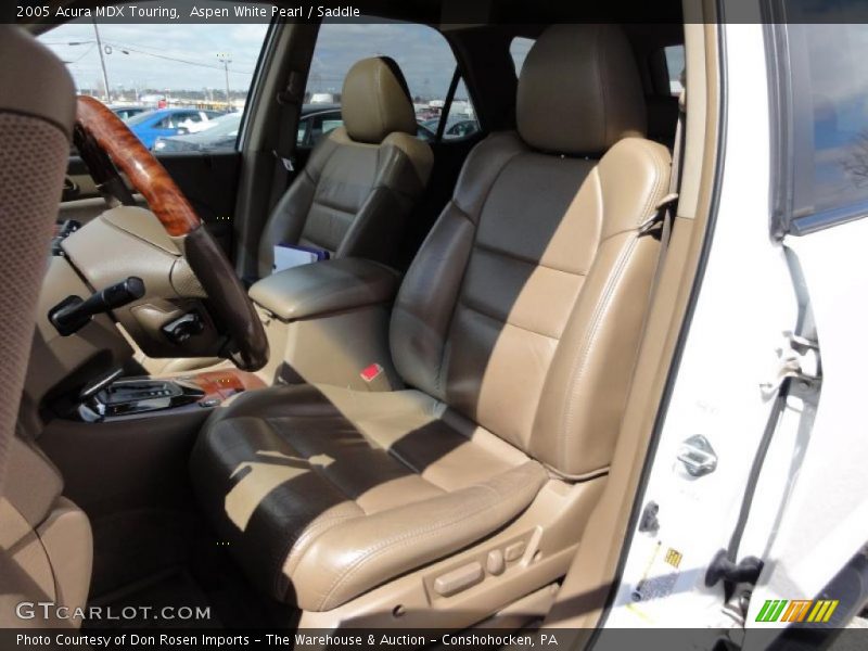 Aspen White Pearl / Saddle 2005 Acura MDX Touring