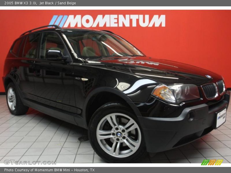 Jet Black / Sand Beige 2005 BMW X3 3.0i