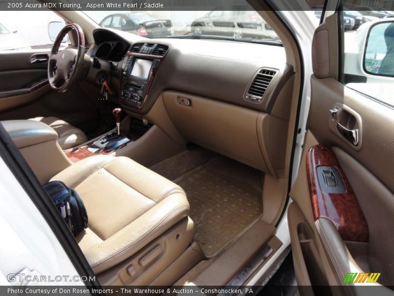 Aspen White Pearl / Saddle 2005 Acura MDX Touring