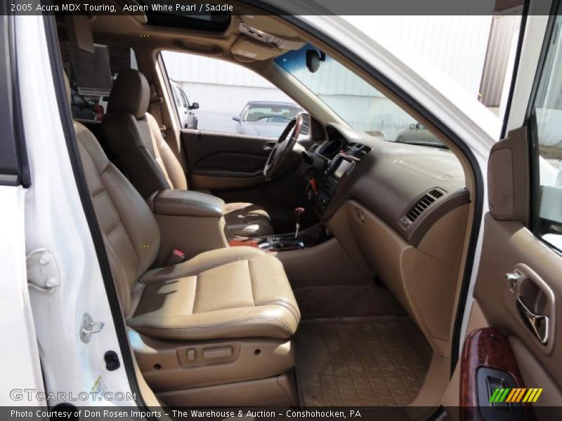 Aspen White Pearl / Saddle 2005 Acura MDX Touring
