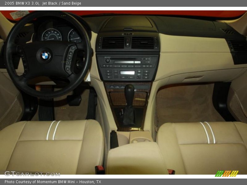 Jet Black / Sand Beige 2005 BMW X3 3.0i