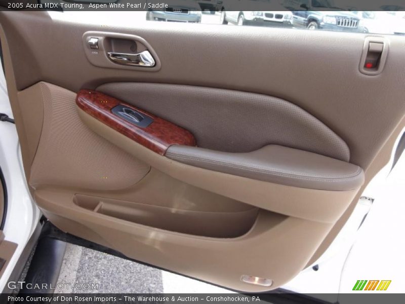 Aspen White Pearl / Saddle 2005 Acura MDX Touring