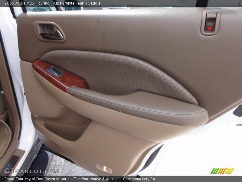Aspen White Pearl / Saddle 2005 Acura MDX Touring