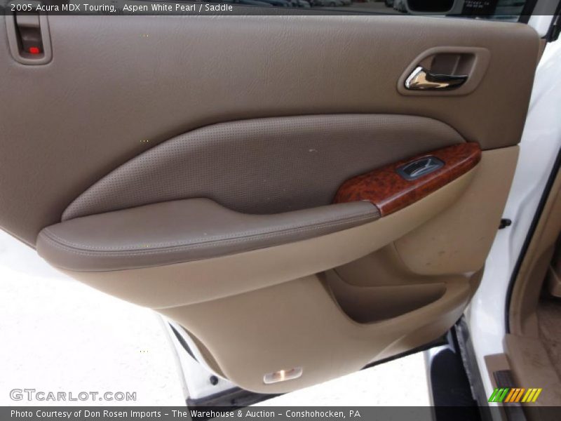 Aspen White Pearl / Saddle 2005 Acura MDX Touring