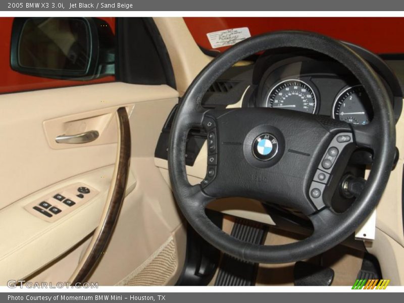 Jet Black / Sand Beige 2005 BMW X3 3.0i