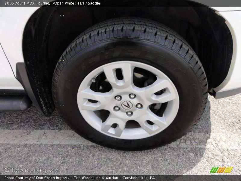 Aspen White Pearl / Saddle 2005 Acura MDX Touring