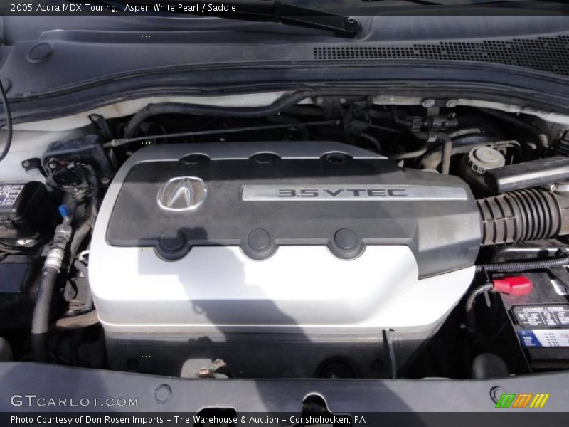 Aspen White Pearl / Saddle 2005 Acura MDX Touring
