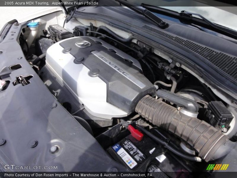 Aspen White Pearl / Saddle 2005 Acura MDX Touring