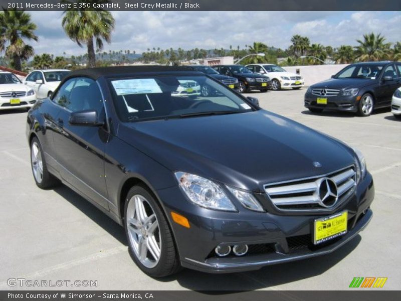 Steel Grey Metallic / Black 2011 Mercedes-Benz E 350 Cabriolet