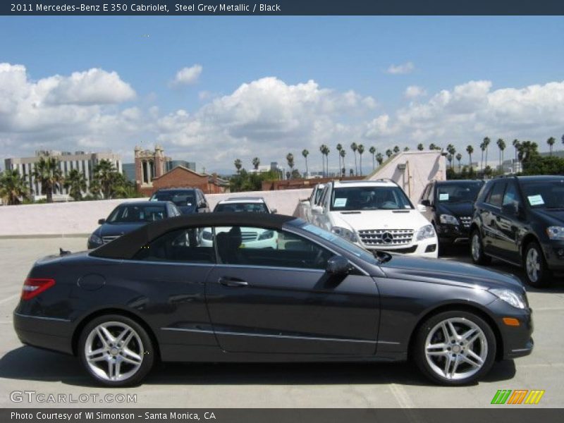 Steel Grey Metallic / Black 2011 Mercedes-Benz E 350 Cabriolet