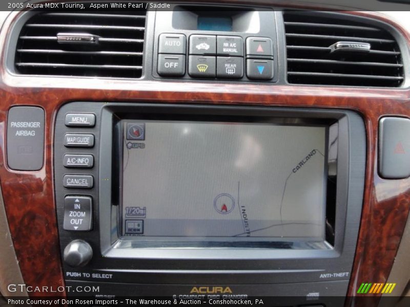 Aspen White Pearl / Saddle 2005 Acura MDX Touring