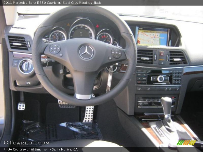 Steel Grey Metallic / Black 2011 Mercedes-Benz E 350 Cabriolet