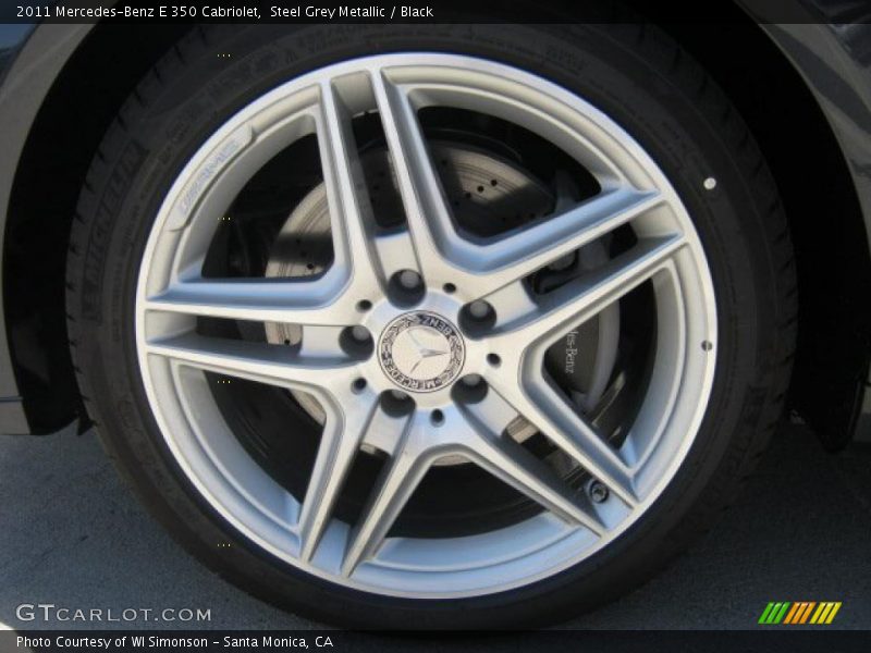 Steel Grey Metallic / Black 2011 Mercedes-Benz E 350 Cabriolet
