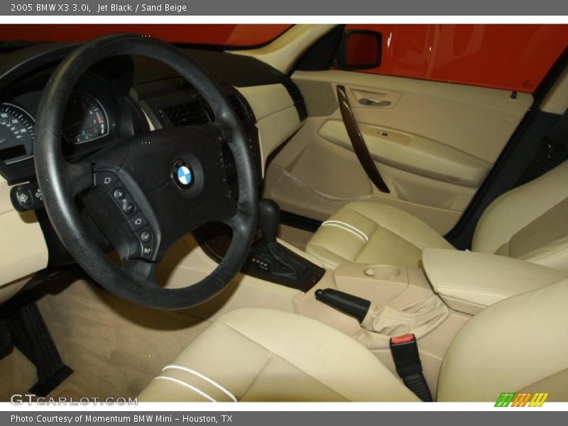 Jet Black / Sand Beige 2005 BMW X3 3.0i